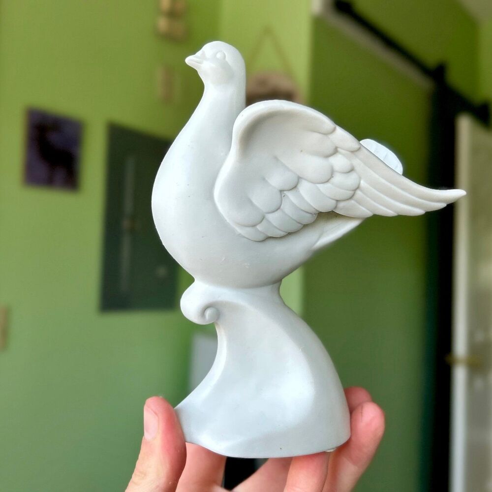 Ceramic VTG Dove Charming Candlestick Holder Home Accent